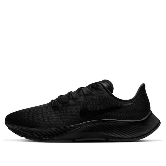 Size 14 Nike Air Zoom Pegasus 37 Black Dark Grey Mens Running Shoes BQ9646-005 - Picture 1 of 6
